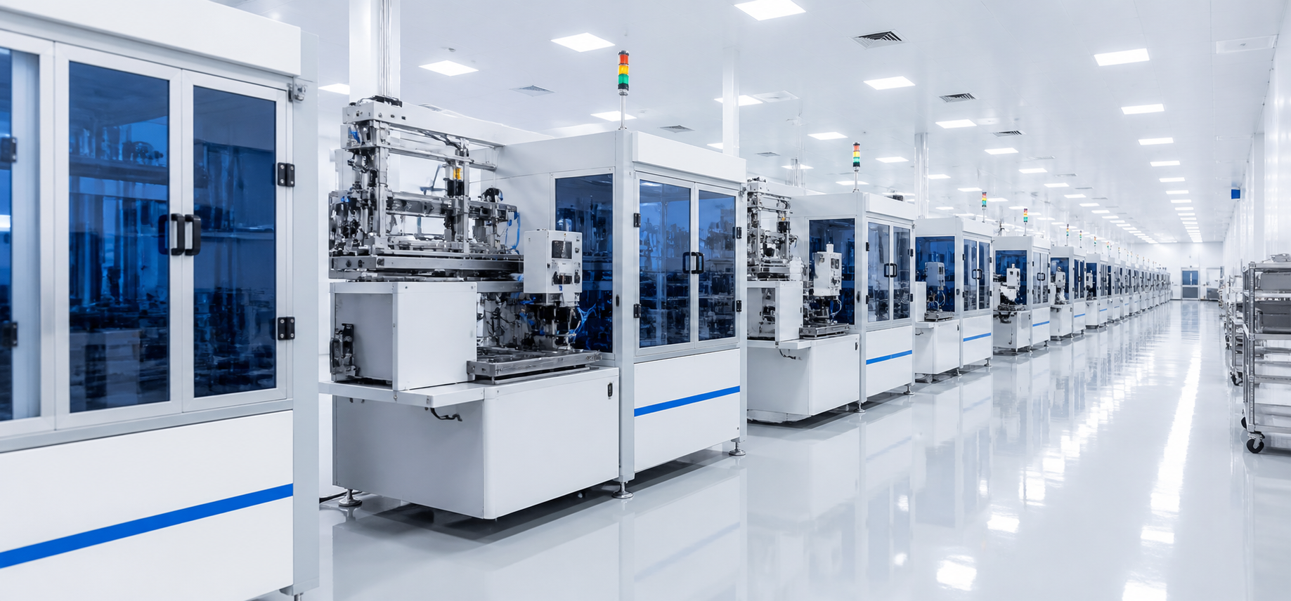 Automated quartz crystal production line