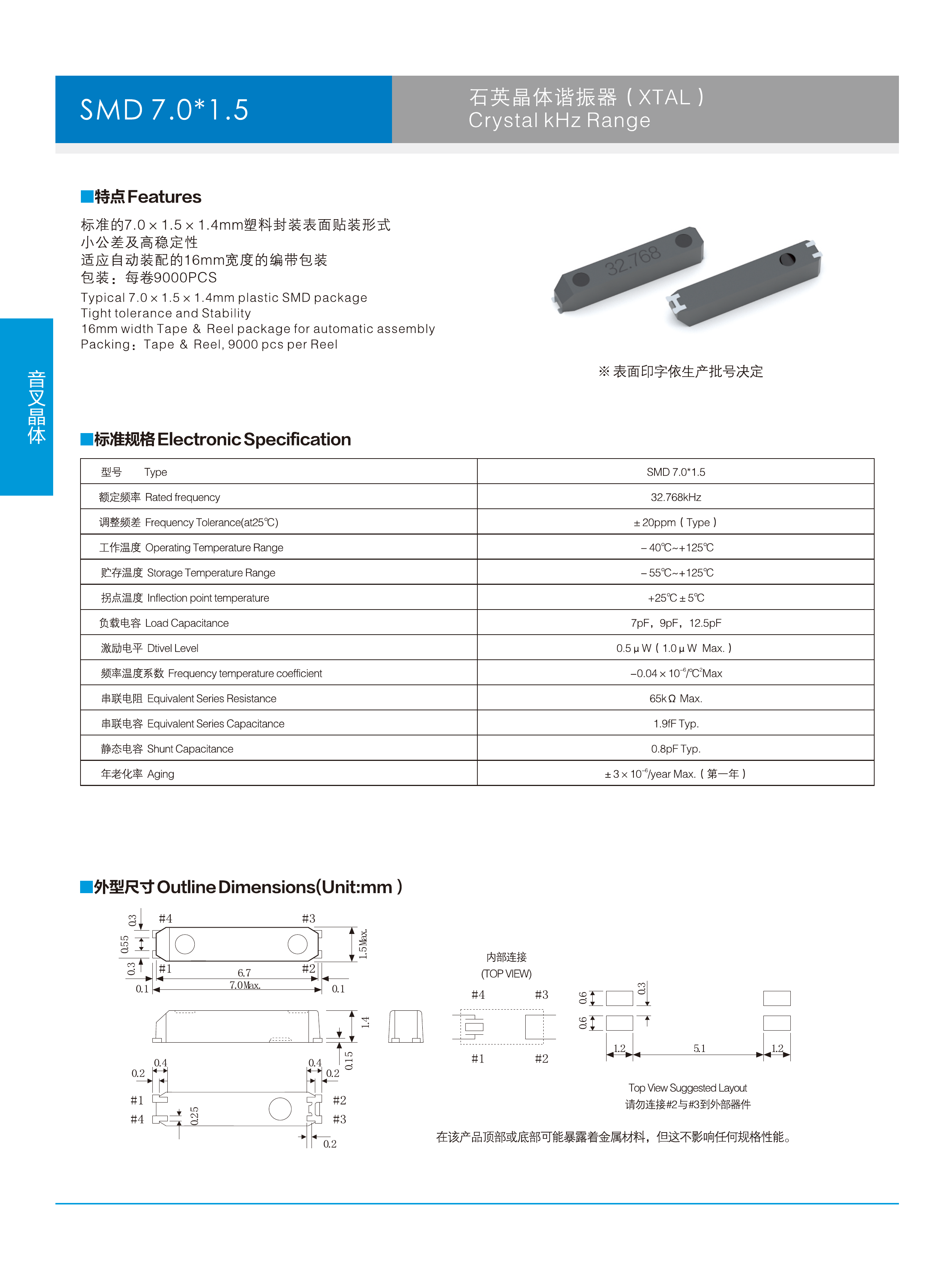 High-resolution original SMD7015 PDF specification preview